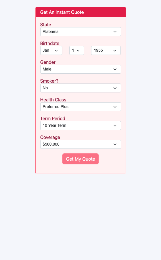 Quote engine in a sunset-coral color theme