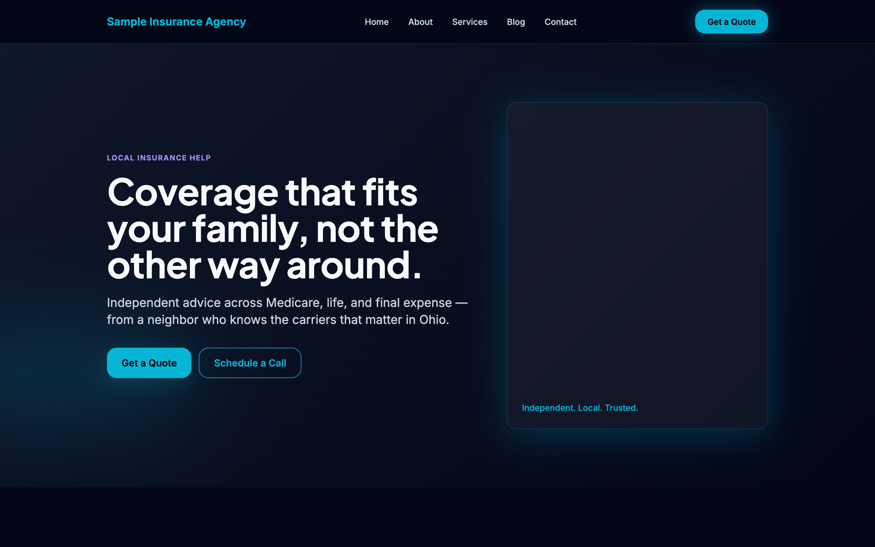 Eclipse dark agent website theme
